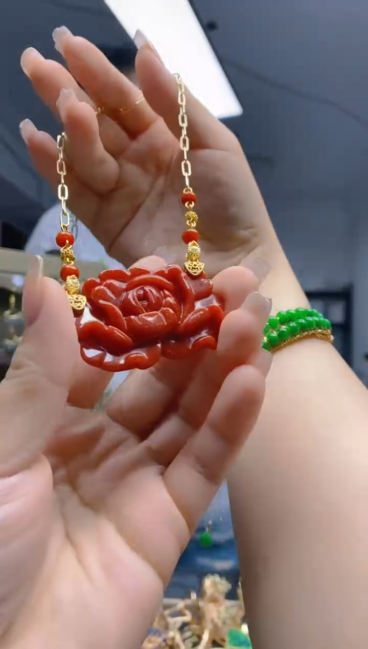 【闪购商品】翡翠耳饰合金297翡翠锁骨链