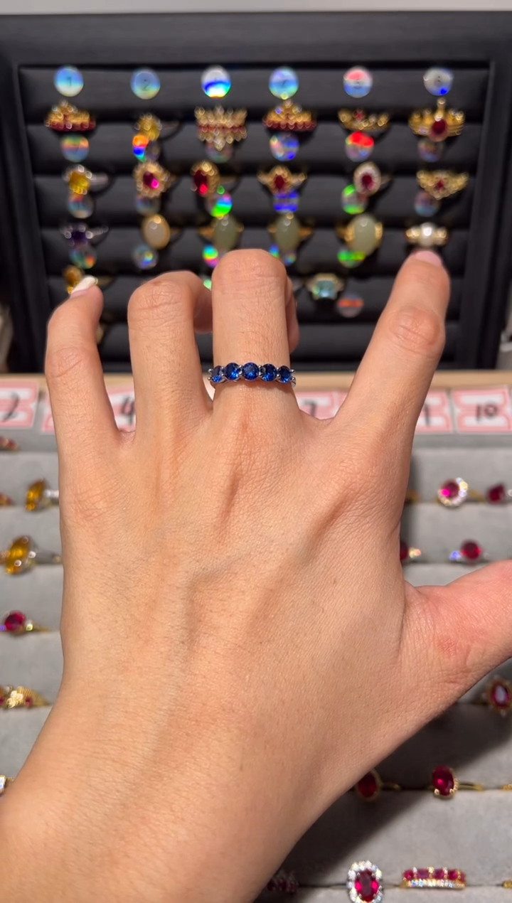 【闪购商品】蓝宝石戒指银S925镶嵌41635