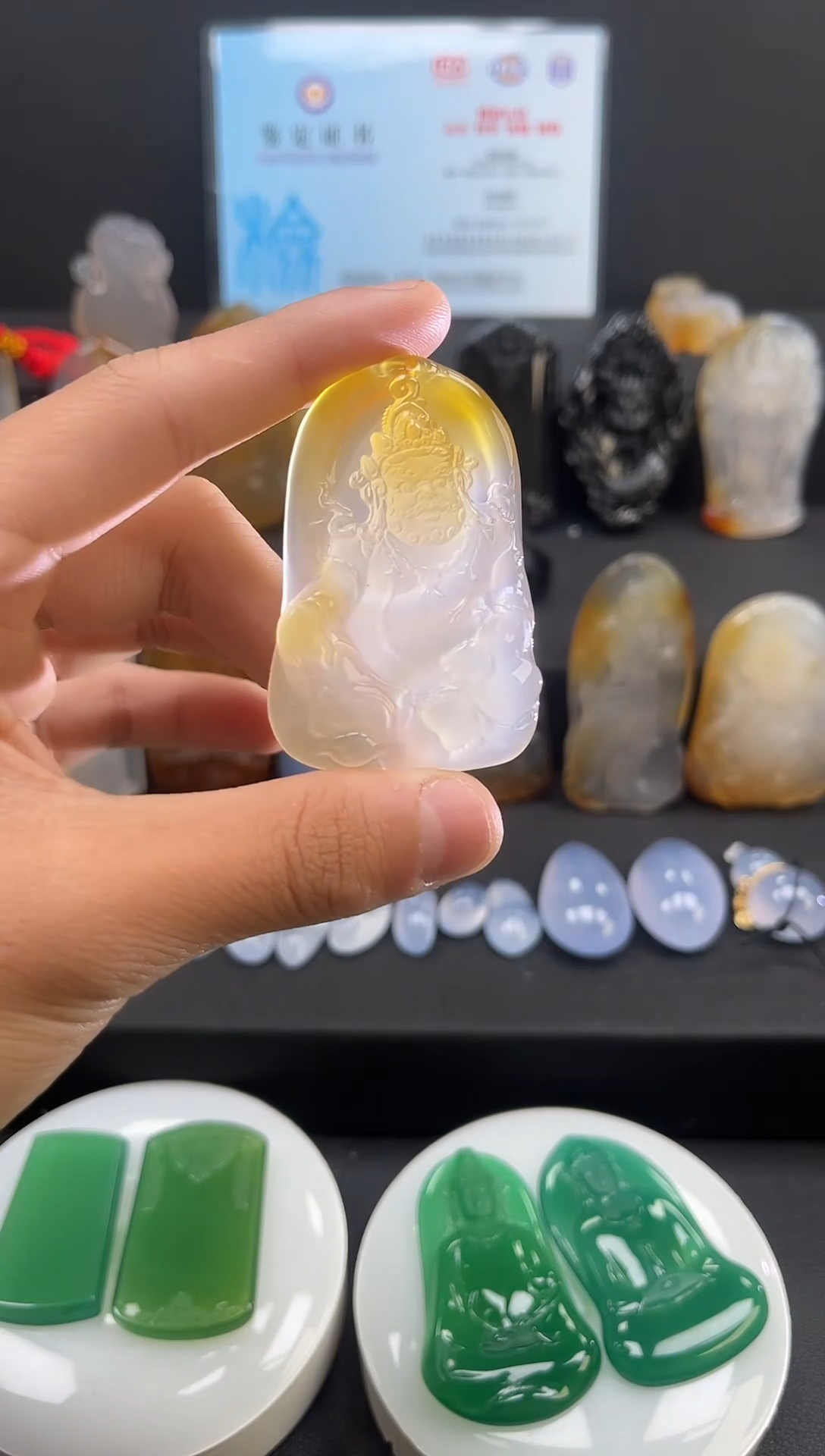 未镶嵌颈饰玛瑙/玉髓天然珠宝 一物一证