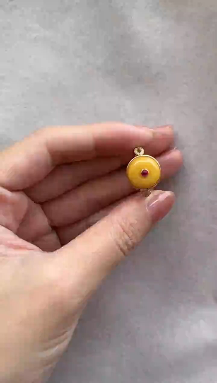 【闪购商品】琥珀裸石银S925镶嵌10202183-戒指