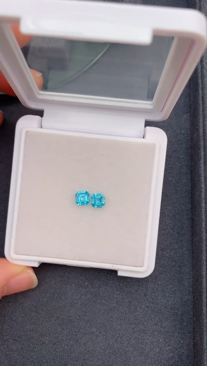 【闪购商品】磷灰石裸石未镶嵌1.3ct磷灰石配对