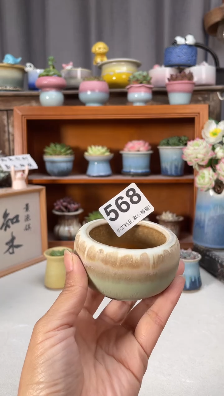 瓷片568知木小方花盆编号