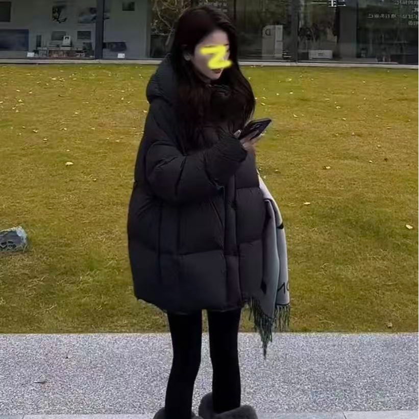 25新款白鸭绒简约百搭气质保暖加厚羽绒服h1