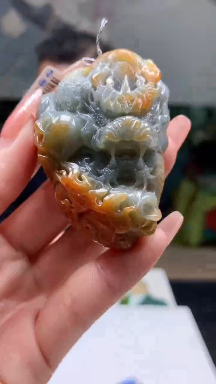 【闪购商品】定制翡翠未镶嵌1044ry-毛货挂件27