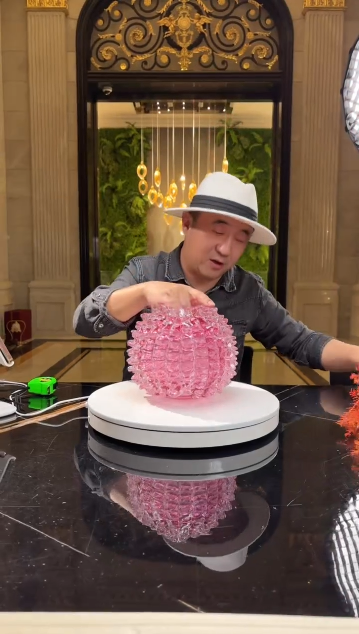 【闪购商品】摆件AJ03229金红海胆艺术花器小号