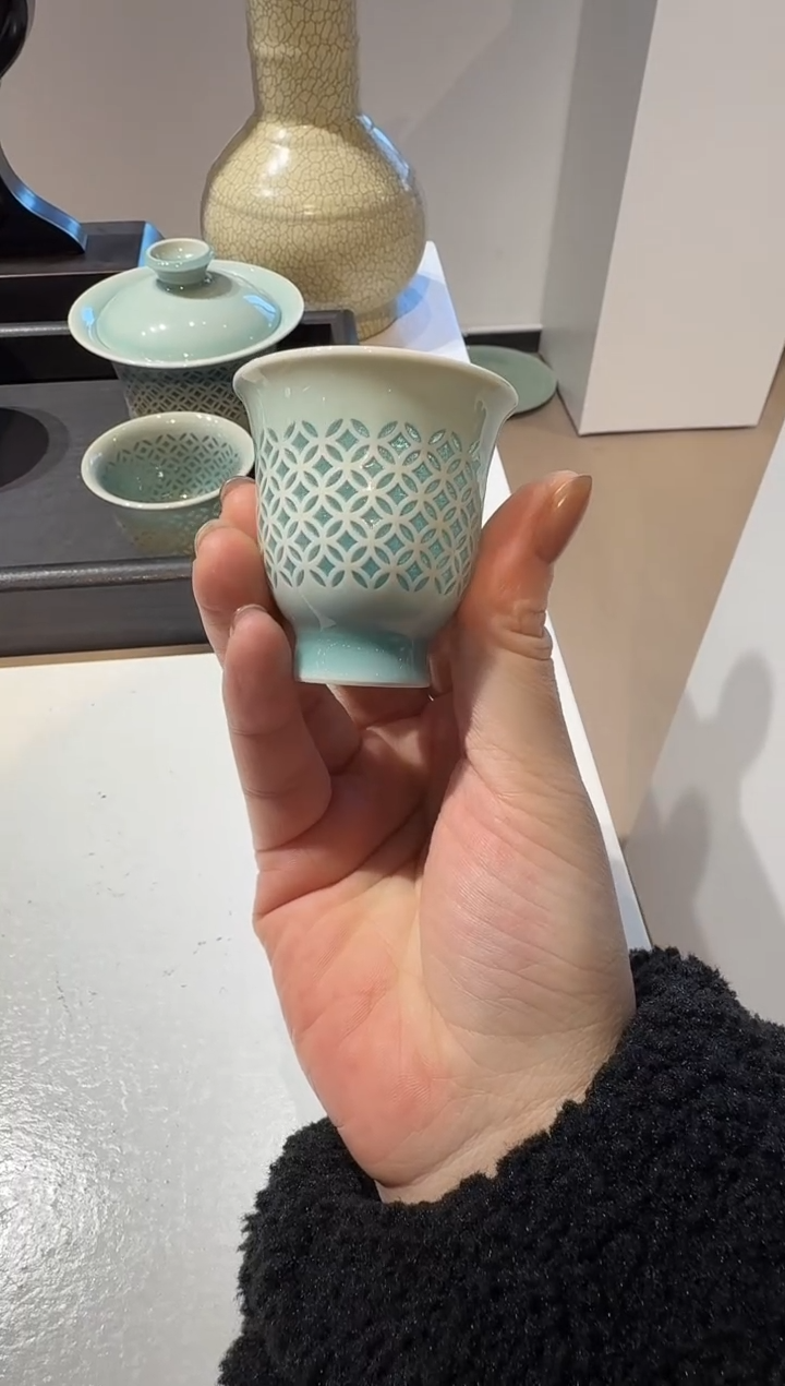 青瓷手工茶器包邮