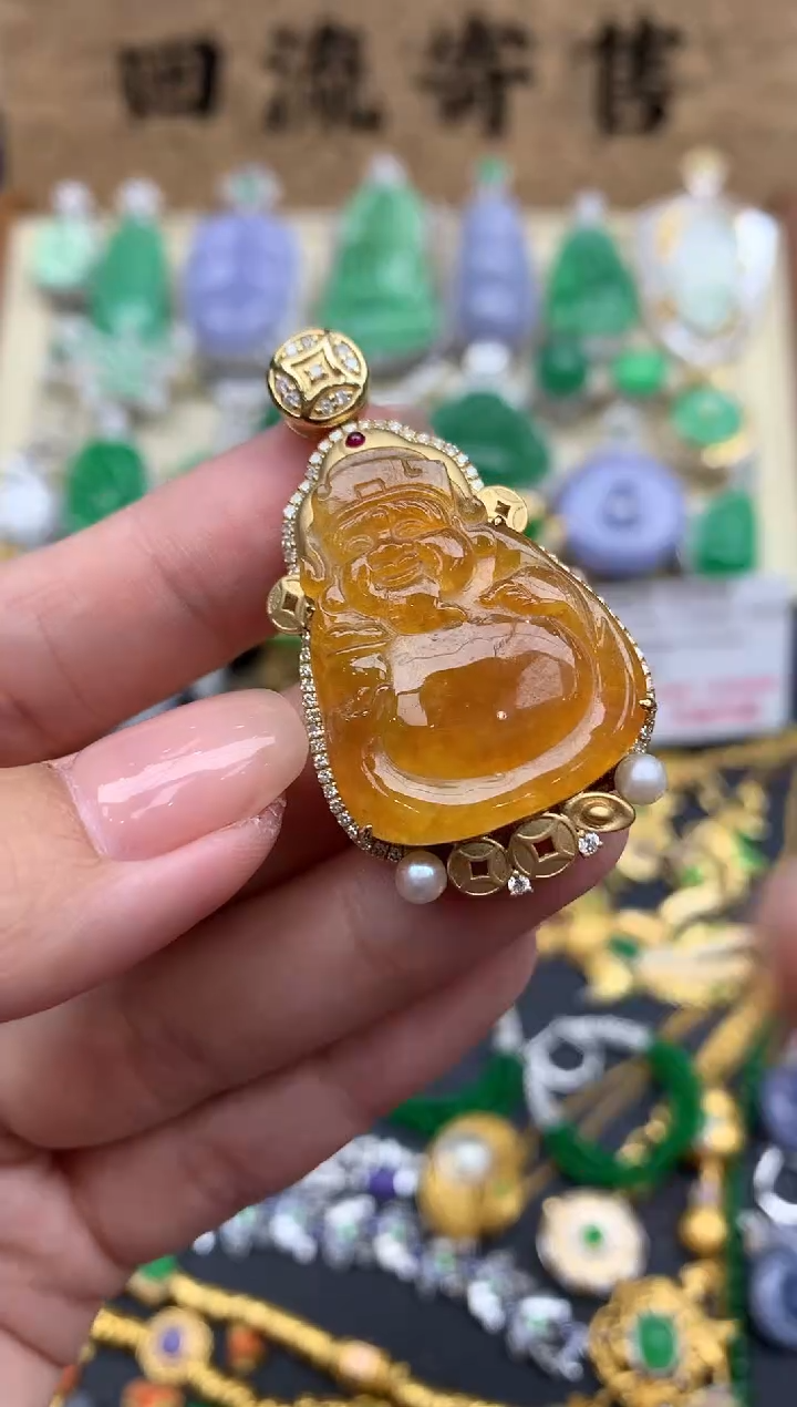 【闪购商品】翡翠颈饰18K金镶嵌477-中国好珍宝