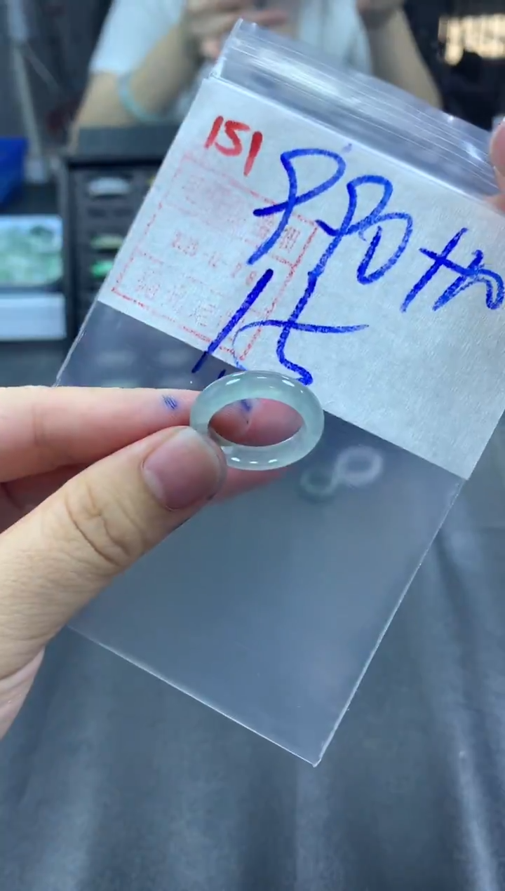 未镶嵌定制翡翠戒圈15#1000毛货需精细抛光