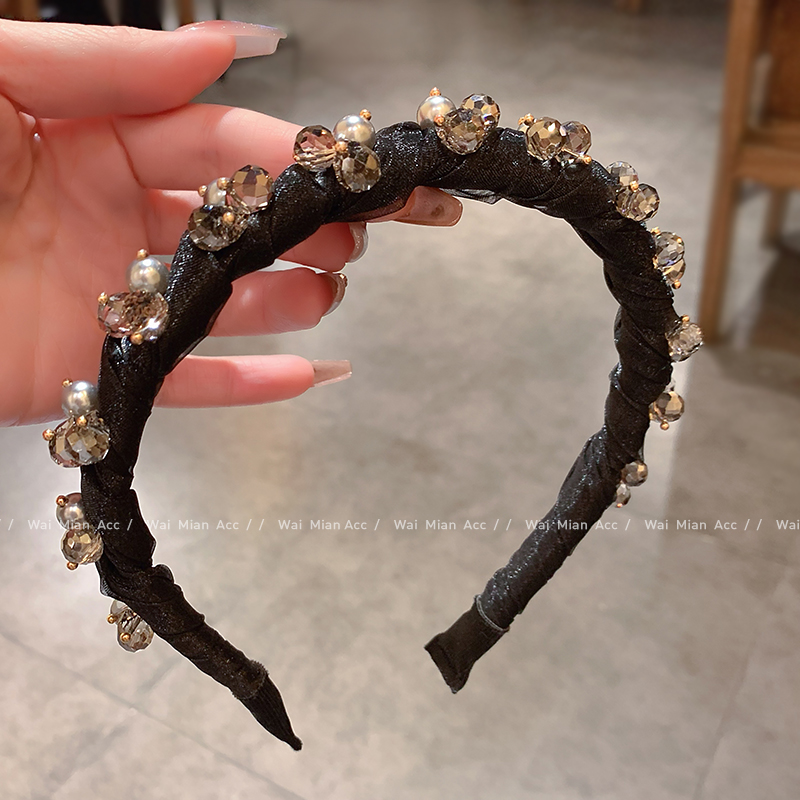 新款网红带齿发箍女轻奢高级感宽边装饰头箍时尚高颅顶压发发饰