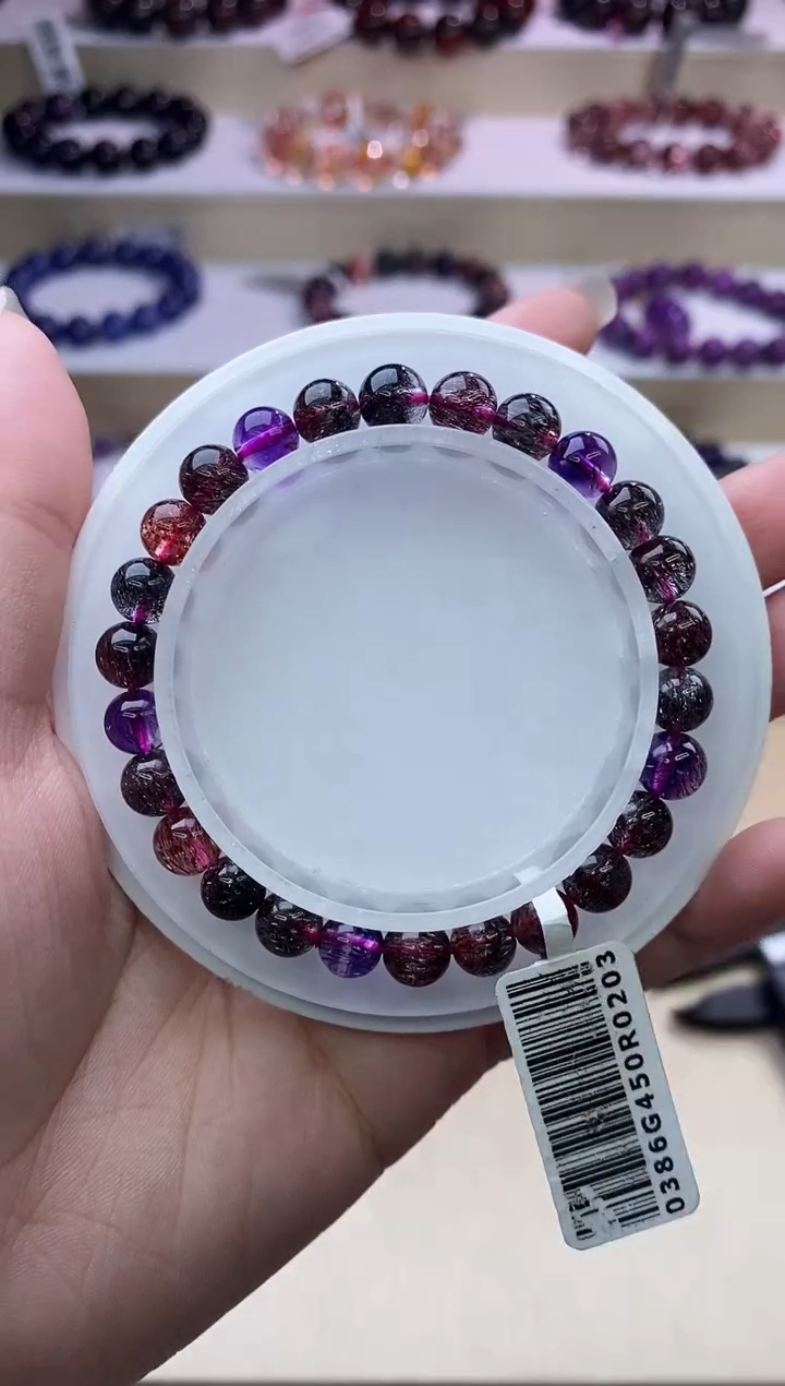 【闪购商品】水晶手链未镶嵌黑加仑超七单圈7m+