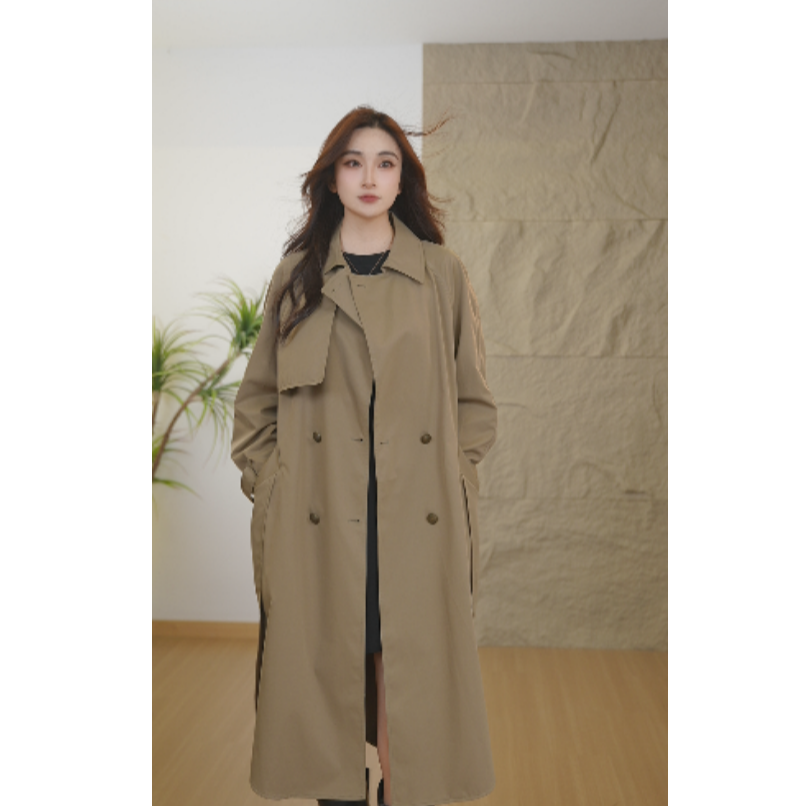 【芊芊专属】英伦风设计款长款风衣M424300511