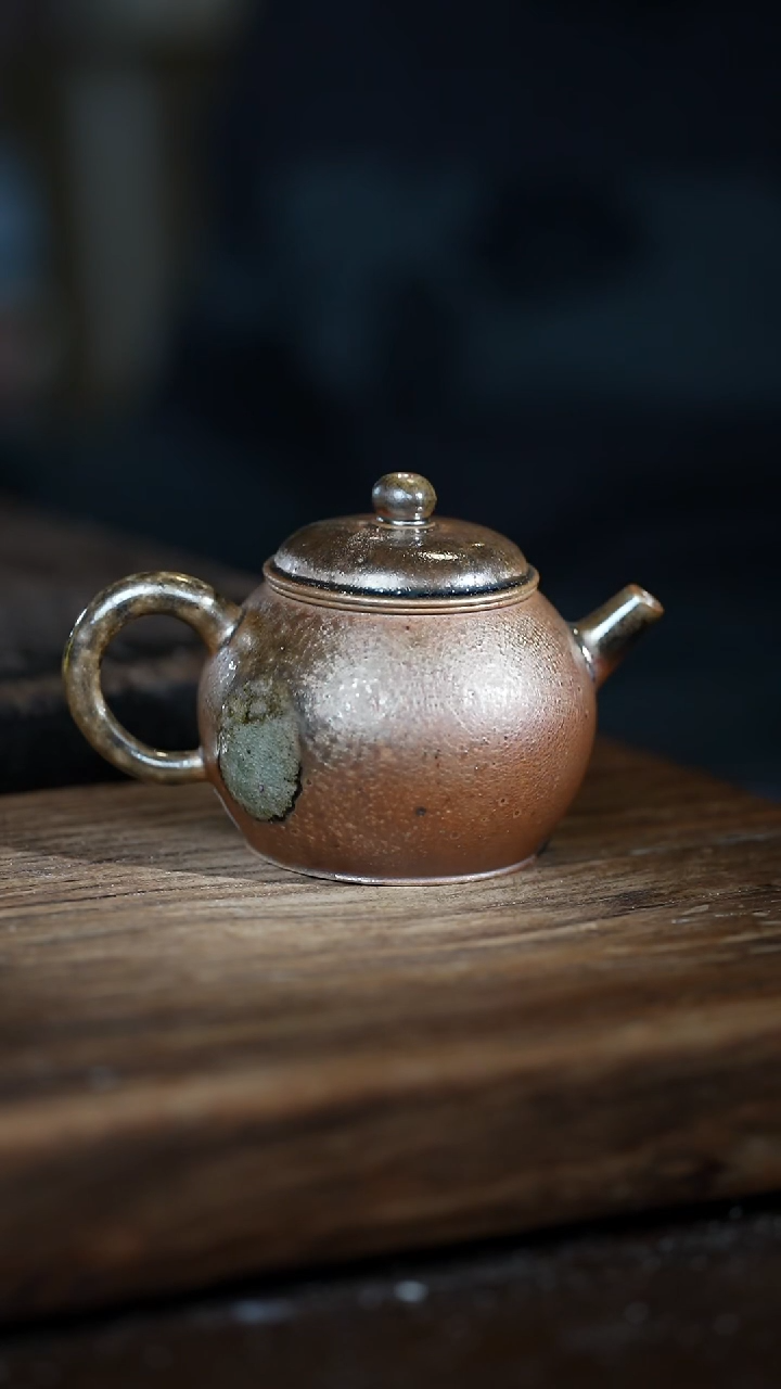 禅寂浪鬼柴烧-柴烧壶