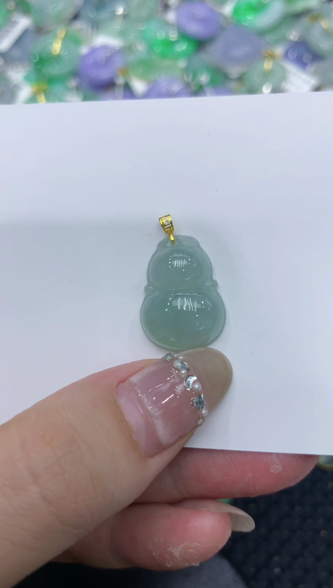 【闪购商品】翡翠颈饰18K金镶嵌222222222