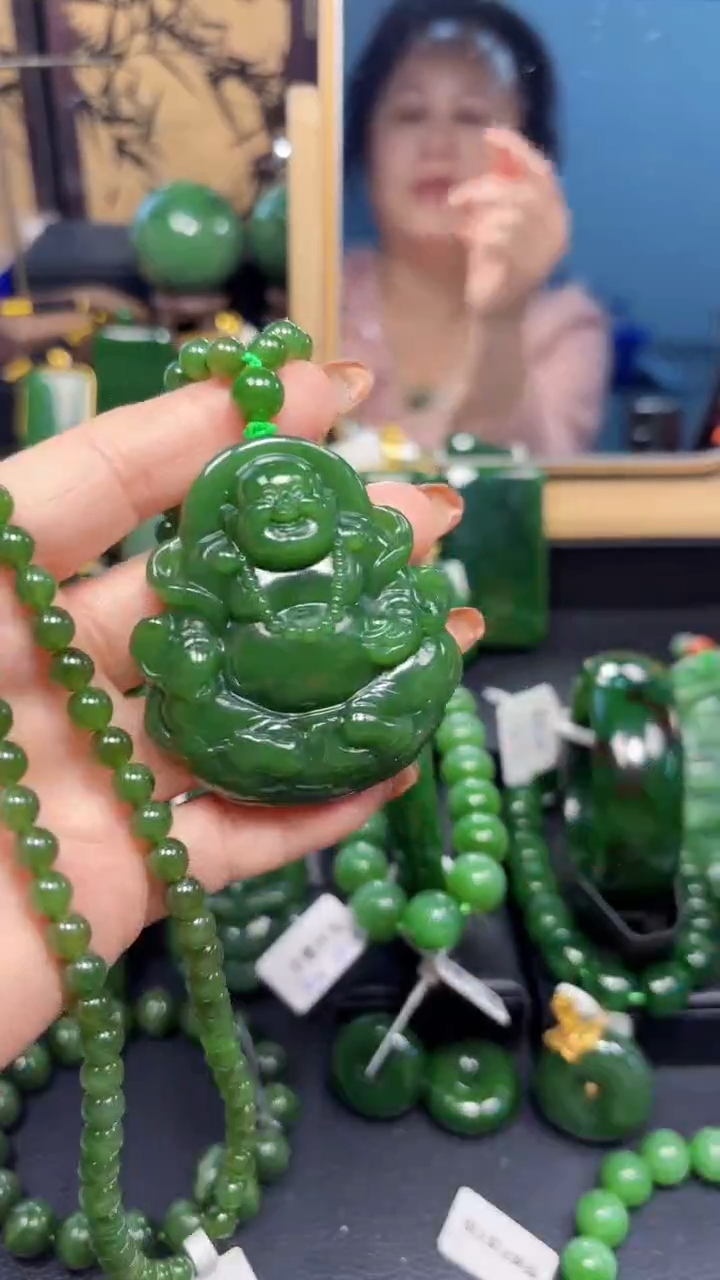【闪购商品】和田玉（碧玉）吊坠(赠链)未镶嵌1