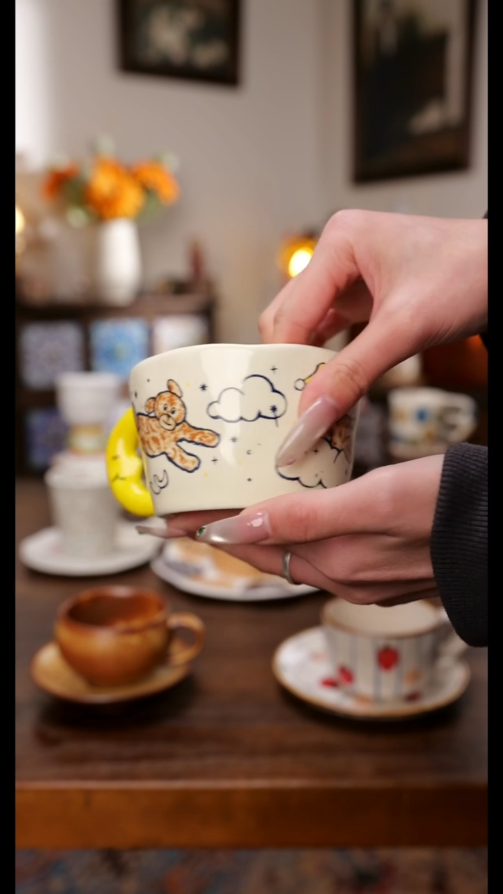 陶瓷便携款早餐杯