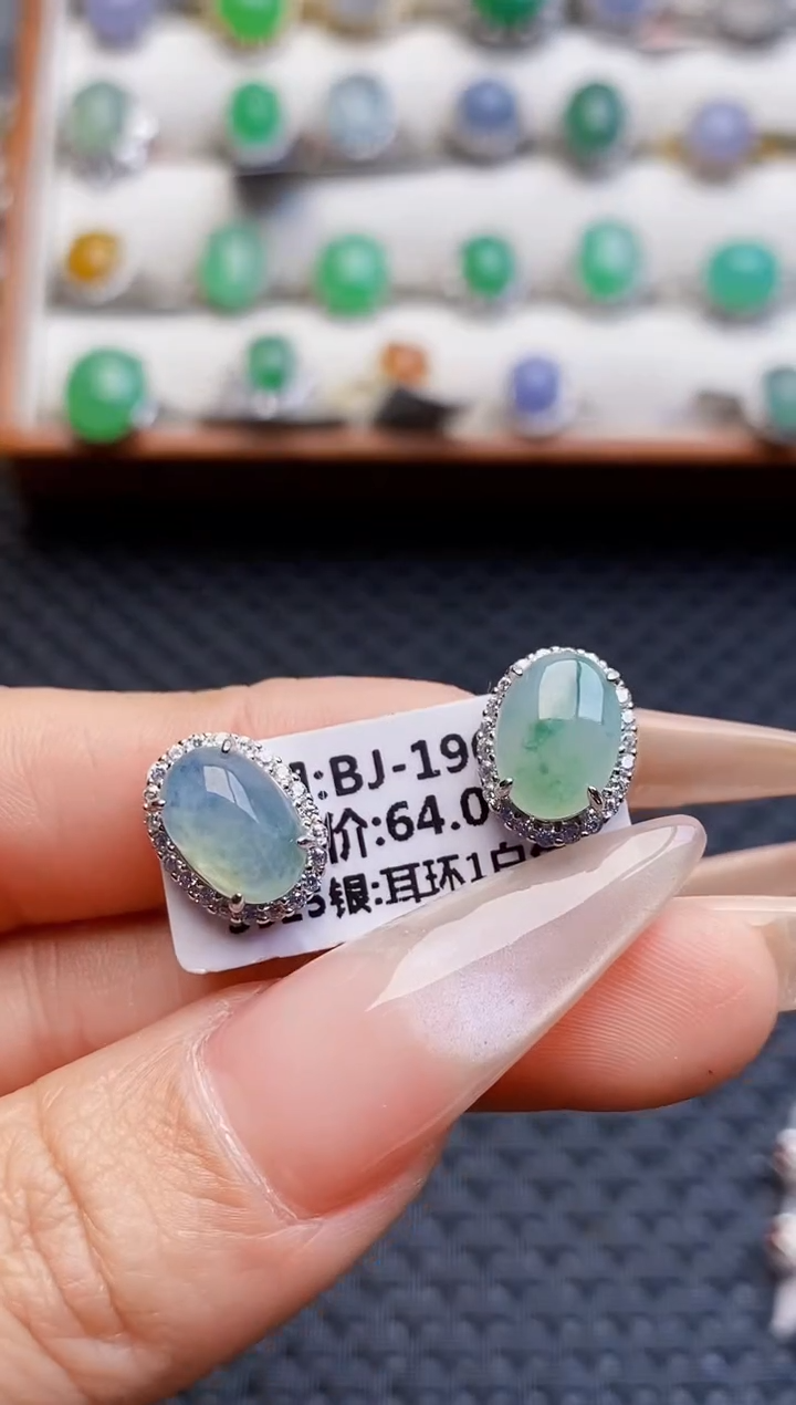 银S925镶嵌戒指翡翠5554