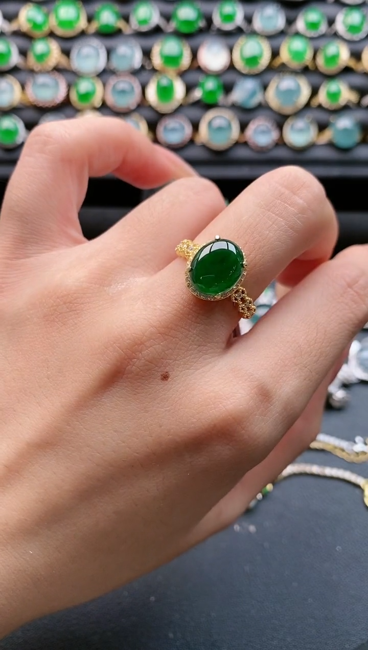 【闪购商品】翡翠戒指银S925镶嵌11111111