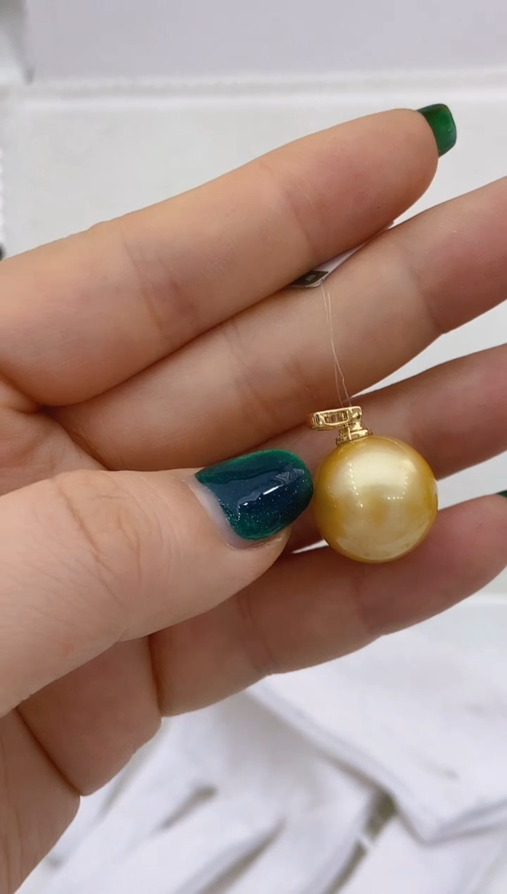 【闪购商品】海水珍珠吊坠18K金镶嵌143 16-17mm