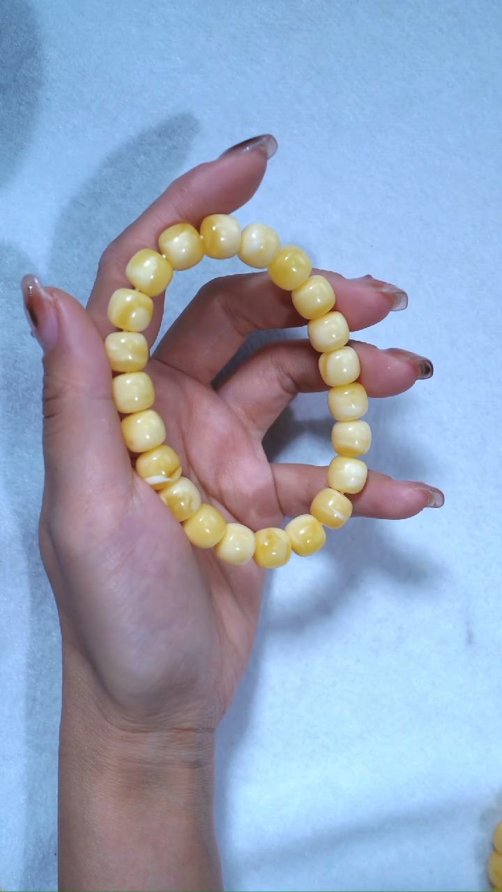 【闪购商品】蜜蜡手链未镶嵌10.5mm奶白浓蜡爆浓