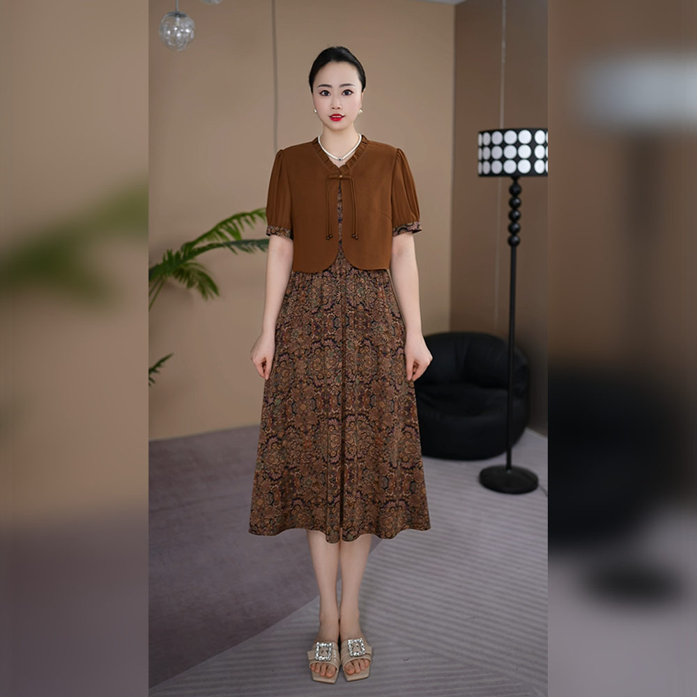 【宝藏衣橱上新】夏季凉快透气碎花连衣裙时尚减龄显瘦妈妈装女装