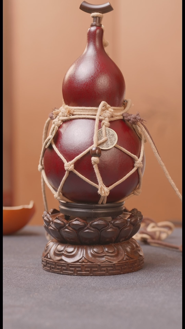 318号链接精品大漆葫芦现货现发[一物一拍]不包含莲花底座