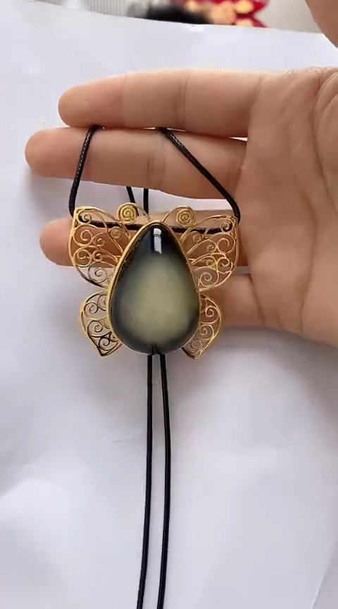 【闪购商品】琥珀裸石银S925镶嵌琥珀吊坠