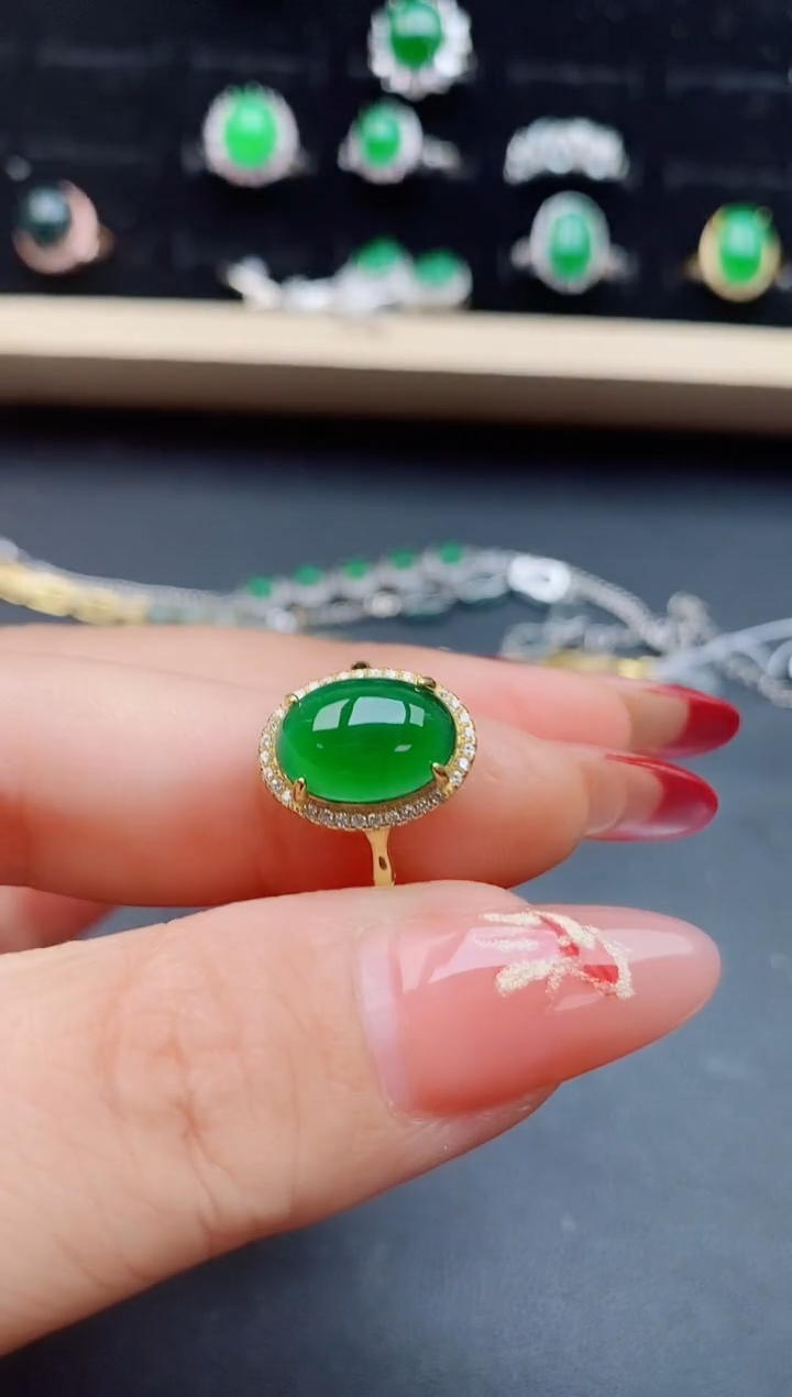 【闪购商品】翡翠戒指银S925镶嵌1321321