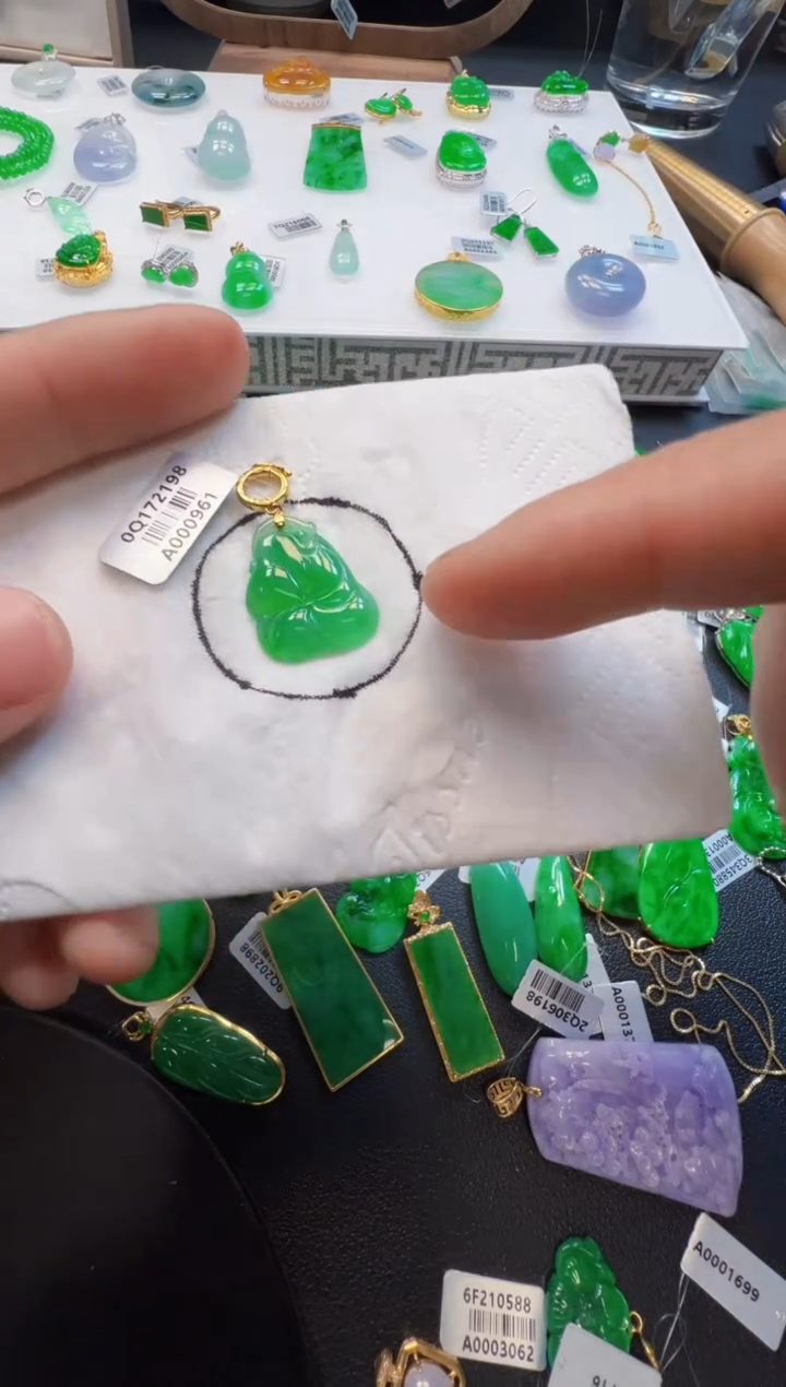 【闪购商品】定制翡翠18K金镶嵌1980元