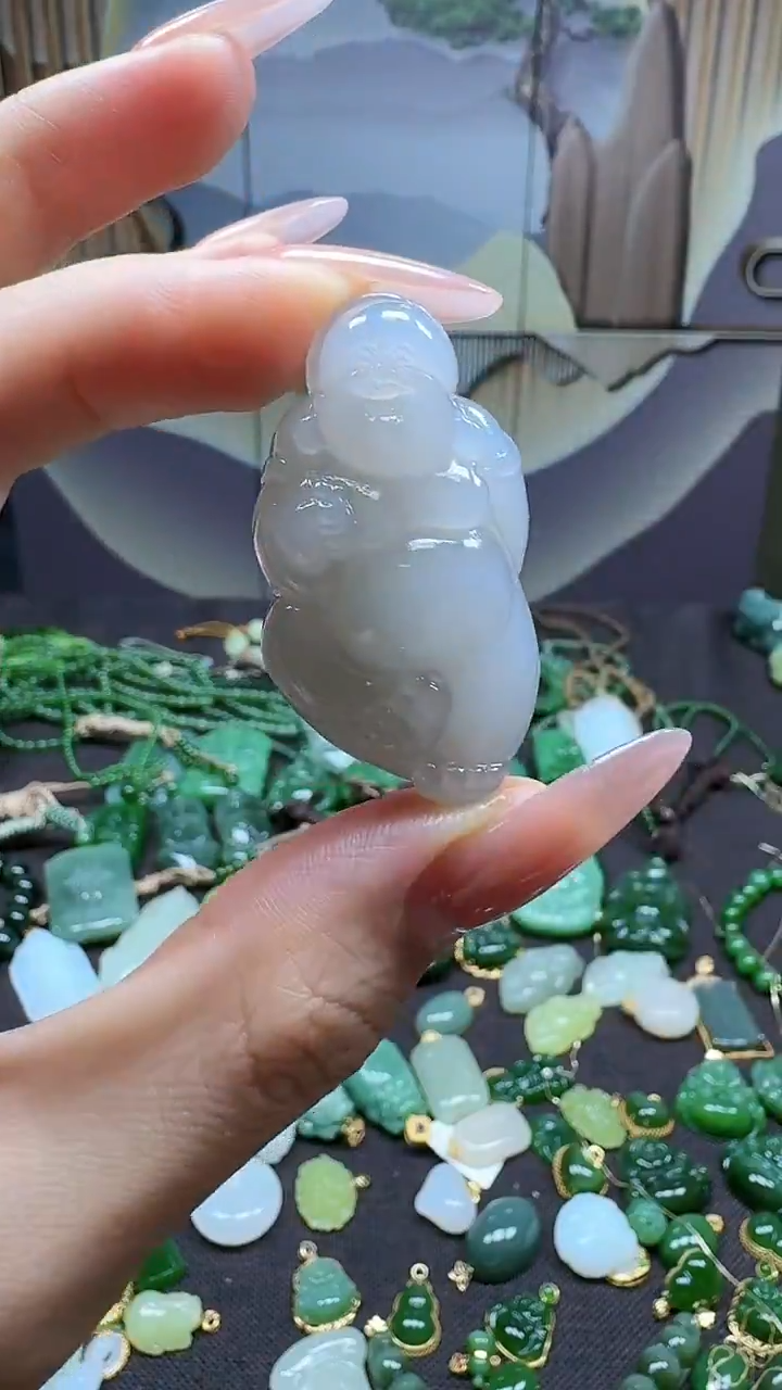 和田玉未镶嵌挂件1