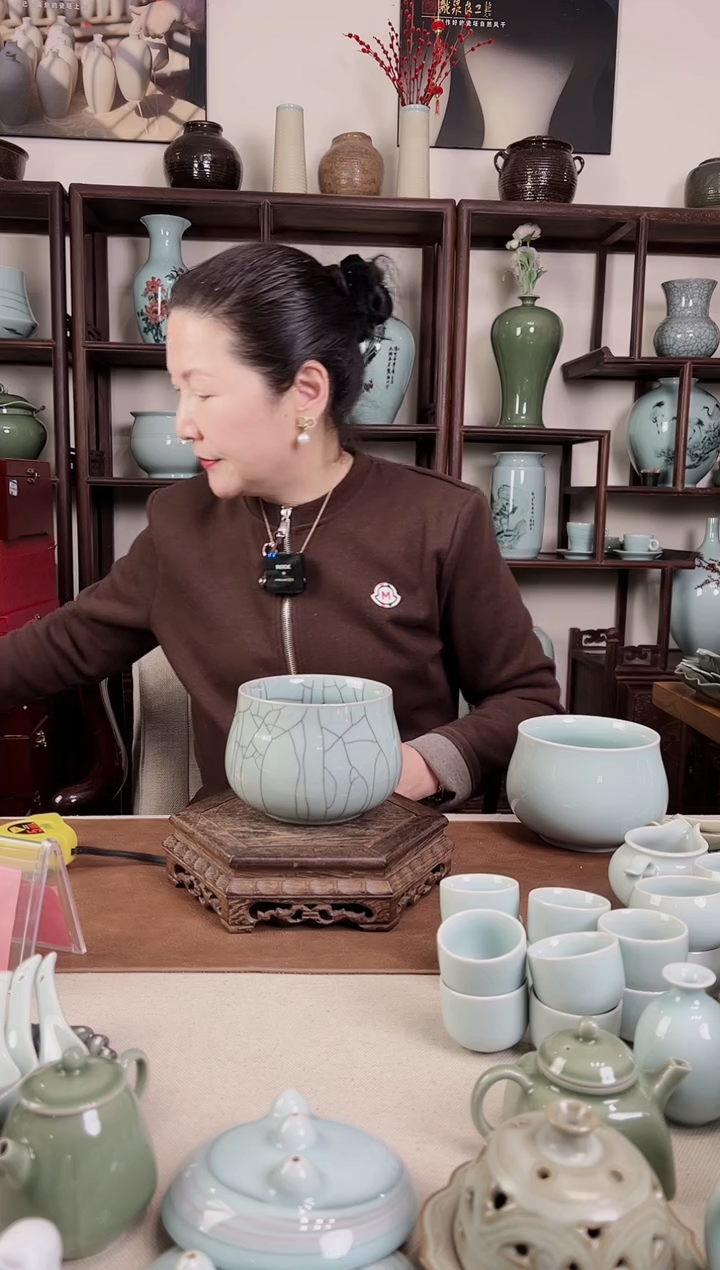 【闪购商品】杯龙泉青瓷 哥窑 钵