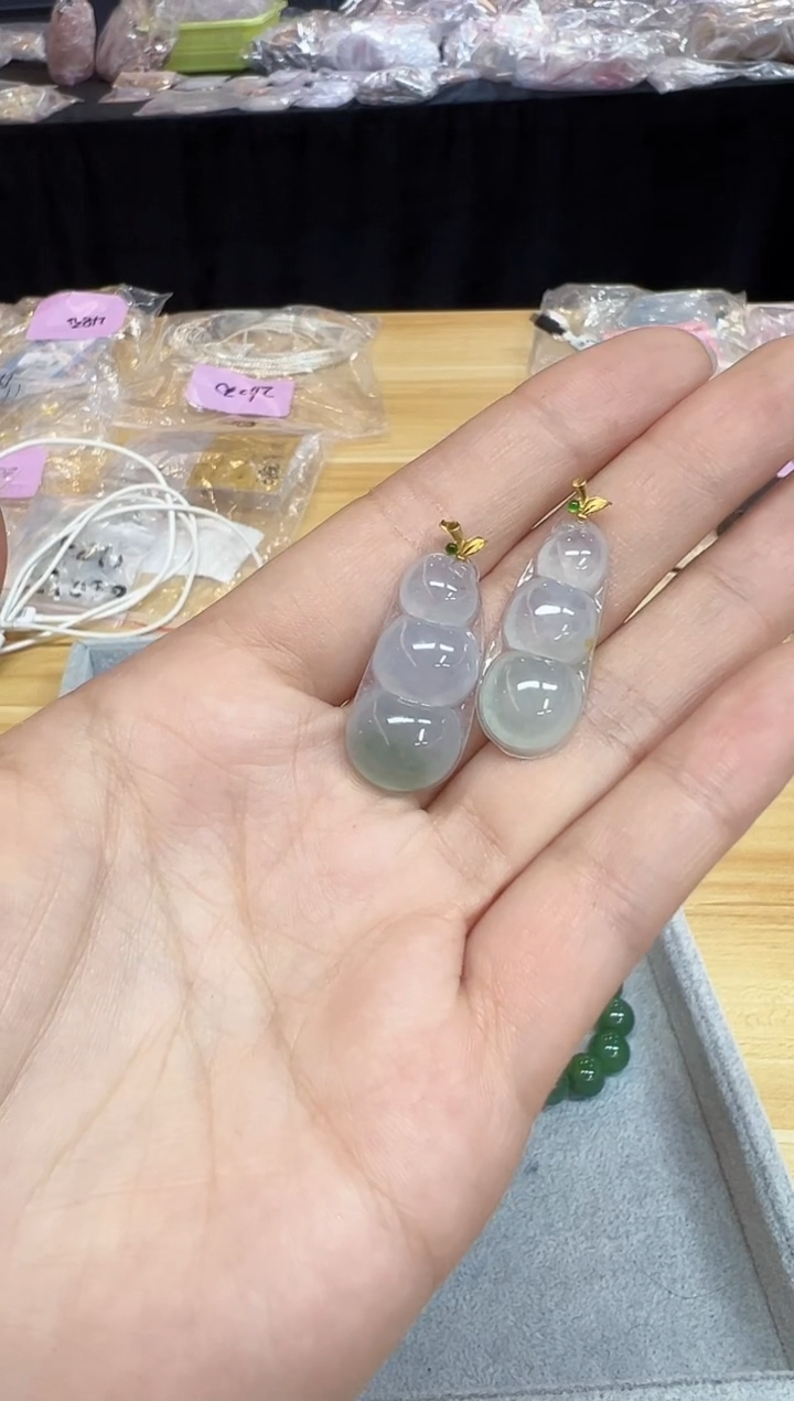 【闪购商品】翡翠颈饰18K金镶嵌AE0495翡翠吊坠