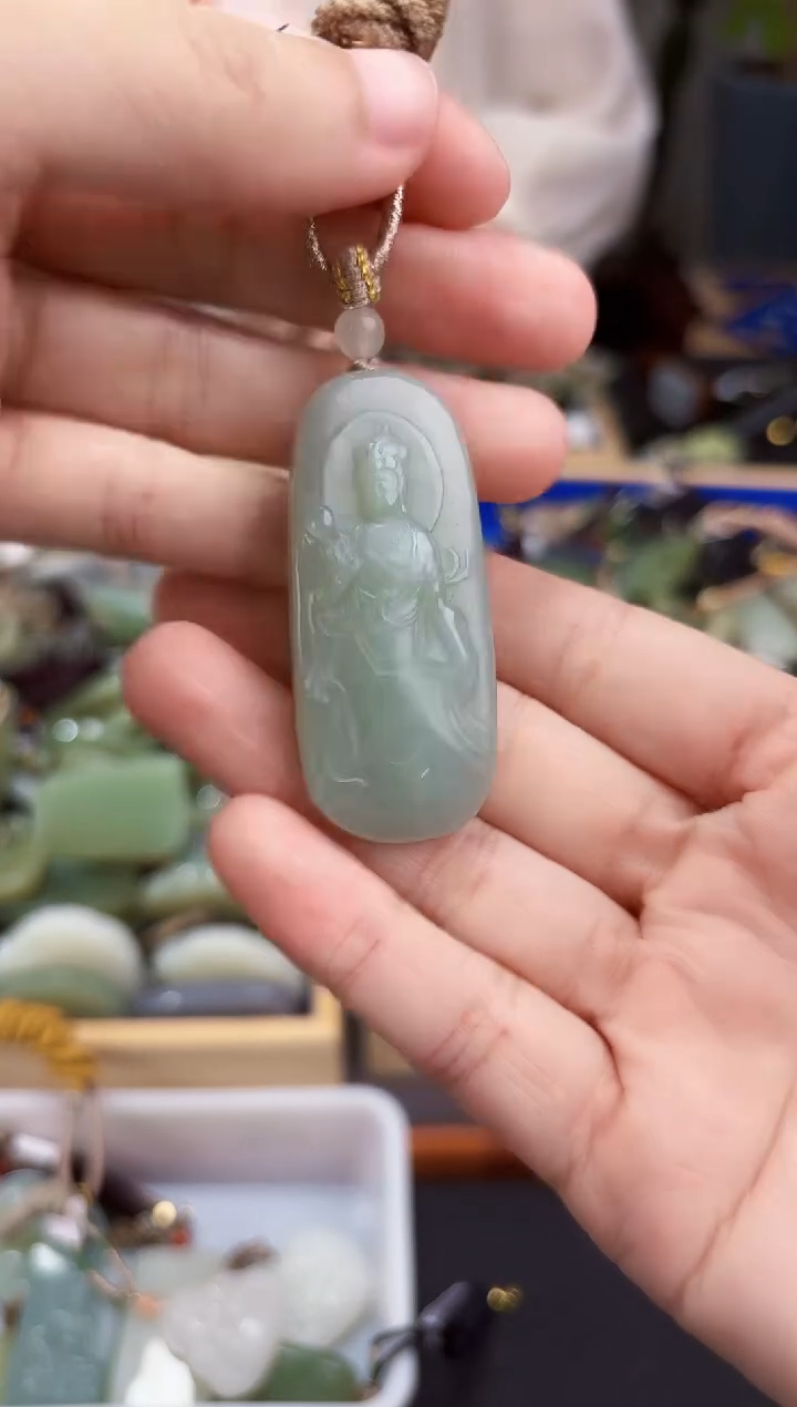 和田玉未镶嵌挂件拍一发一