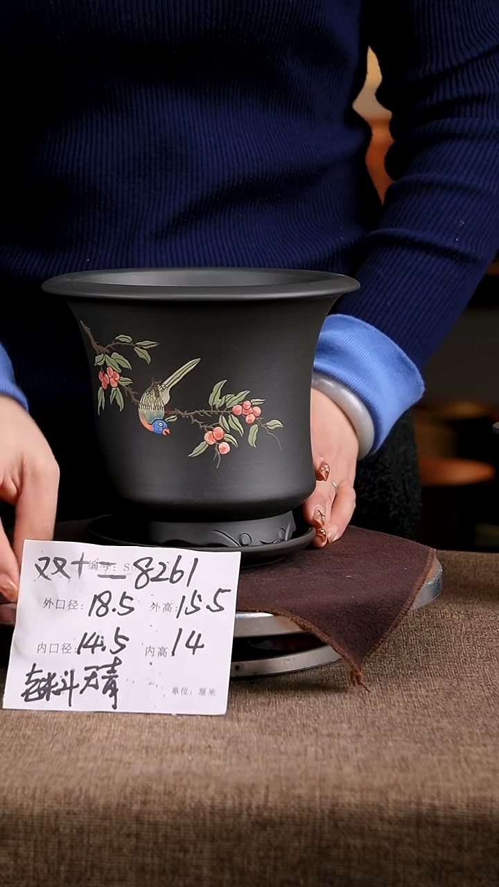 紫砂花盆花卉工艺8261+z