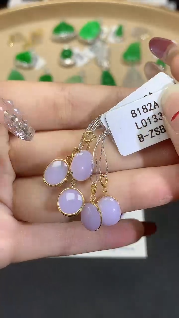 【闪购商品】翡翠吊坠(不含链)18K金镶嵌L0133多样性发其一