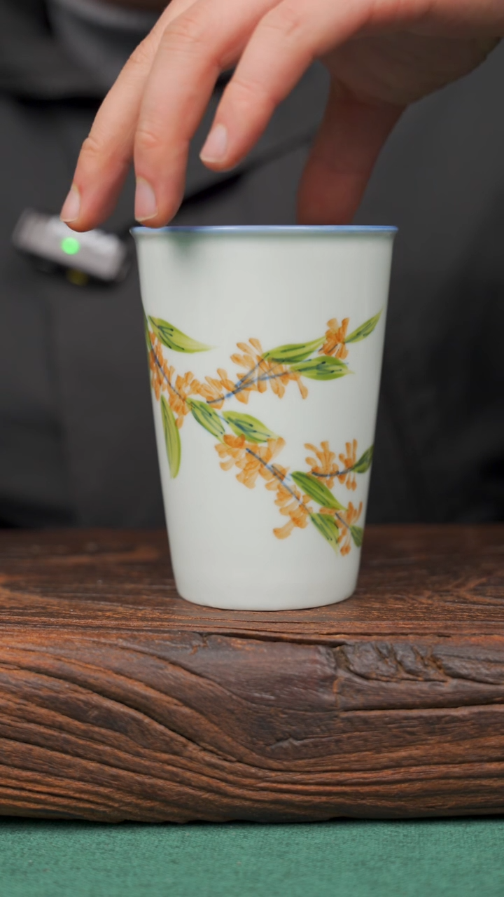 【闪购商品】瓷片103寻一缕瓷香杯釉下手工手绘瓷器