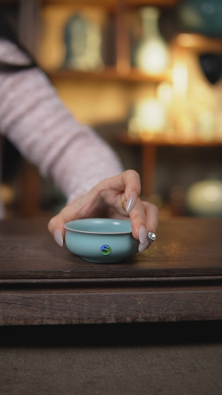 【闪购商品】杯仿古宋臻釉炉式杯瑕91