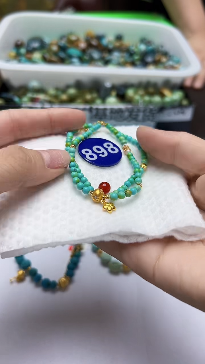 玛瑙/玉髓手串银S925镶嵌898