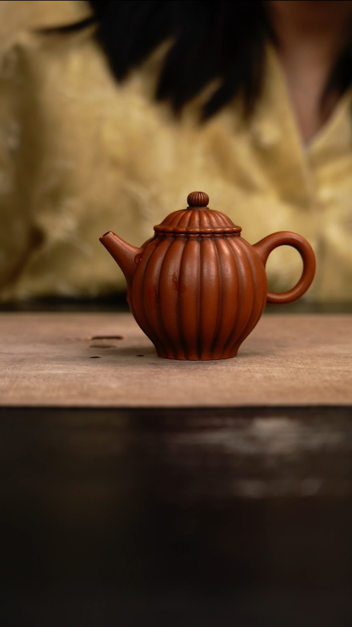 【闪购商品】紫砂茶壶筋纹巨轮珠115cc