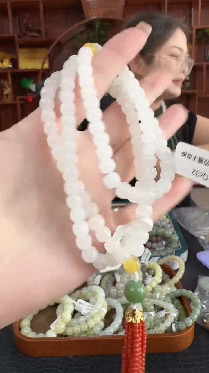和田玉未镶嵌项链qc32 羊脂玉妈妈链