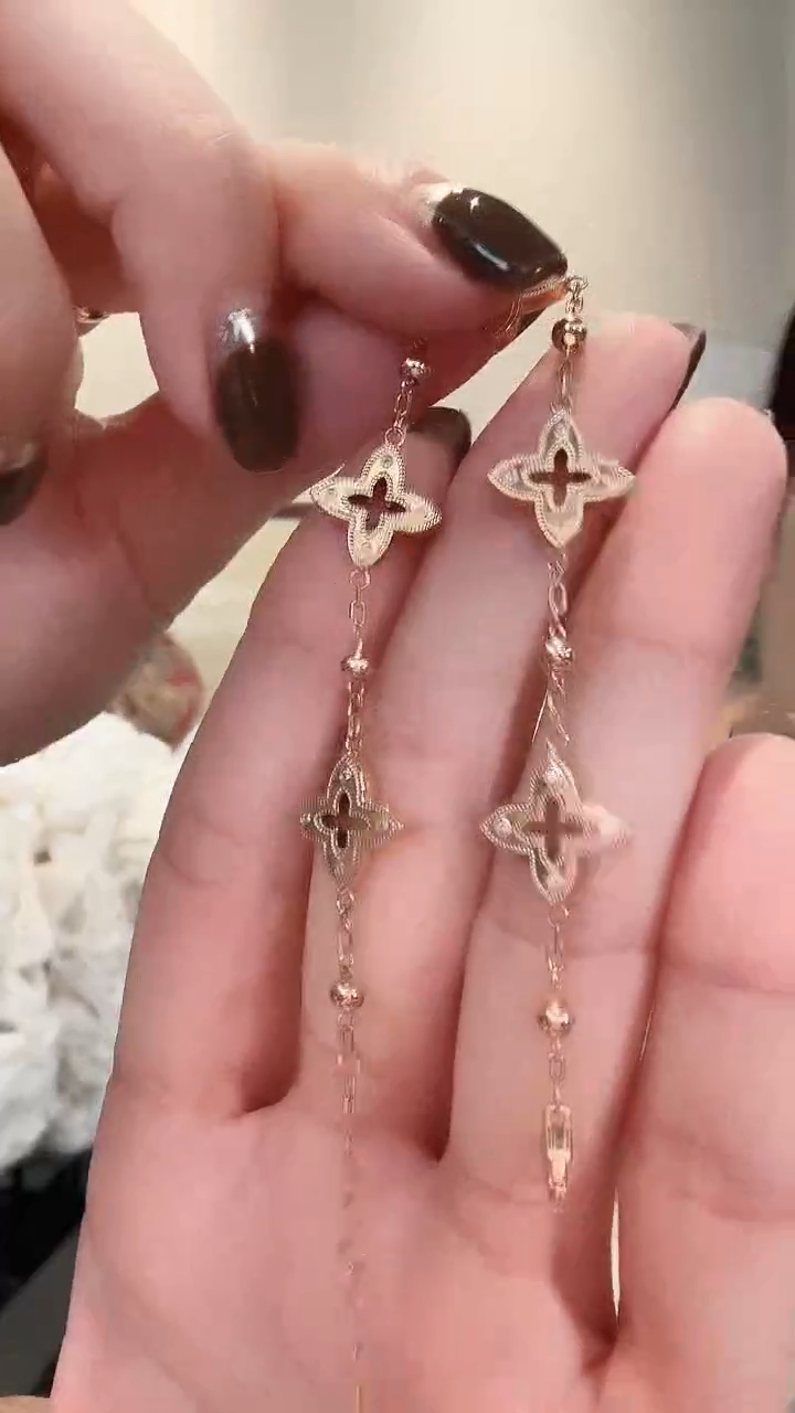 18K金镶嵌手链天然钻石18K金钻石老花手链