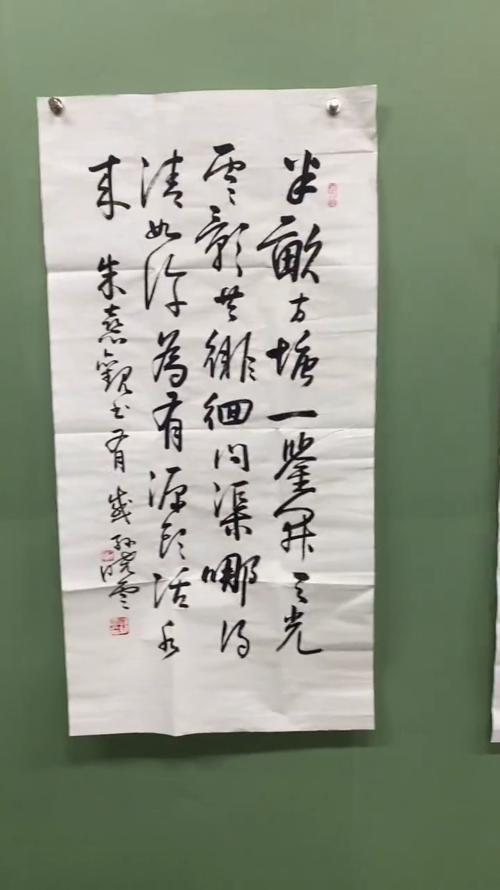 竖款精品三尺书法，半亩