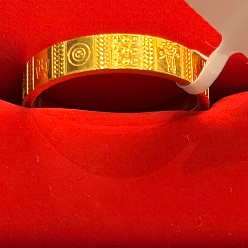 【晓彤专享】足金999麻将戒指 2.49g