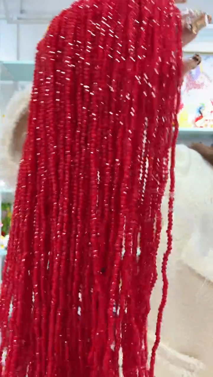 玻璃2137卡2水晶10条瓷红色