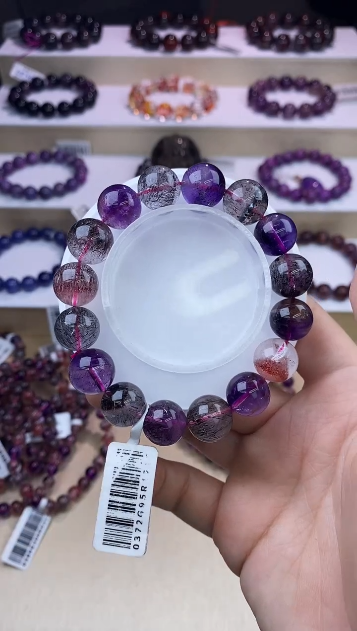 【闪购商品】水晶手链未镶嵌黑加仑超七13m+