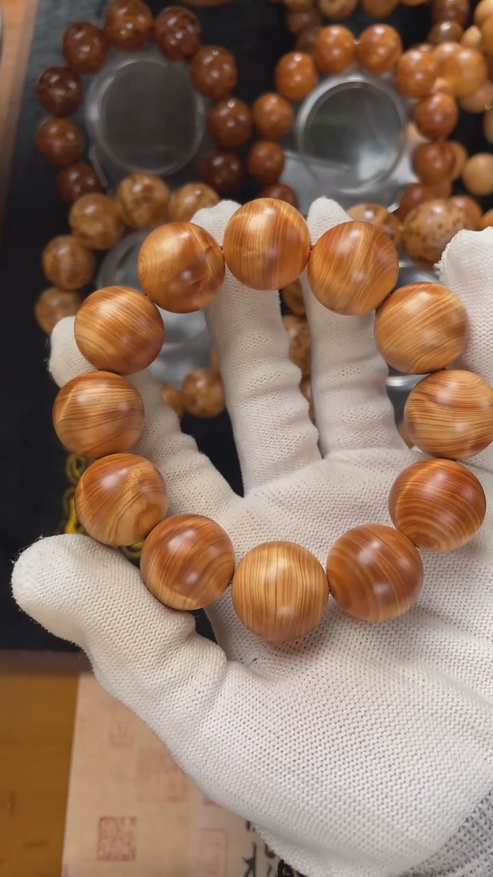 【闪购商品】柏木（崖柏）手串/手链太行崖柏陈化料红油细纹闪电纹20