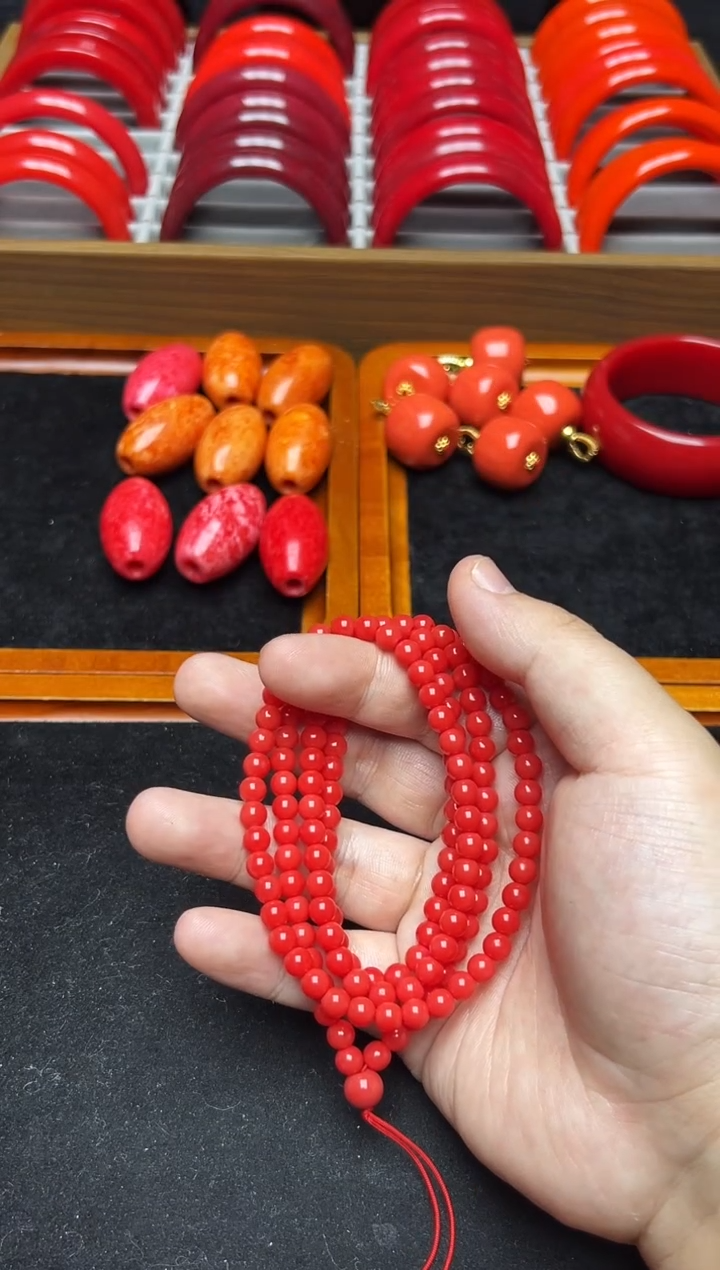 460号精品粉莫色6mm脖挂链