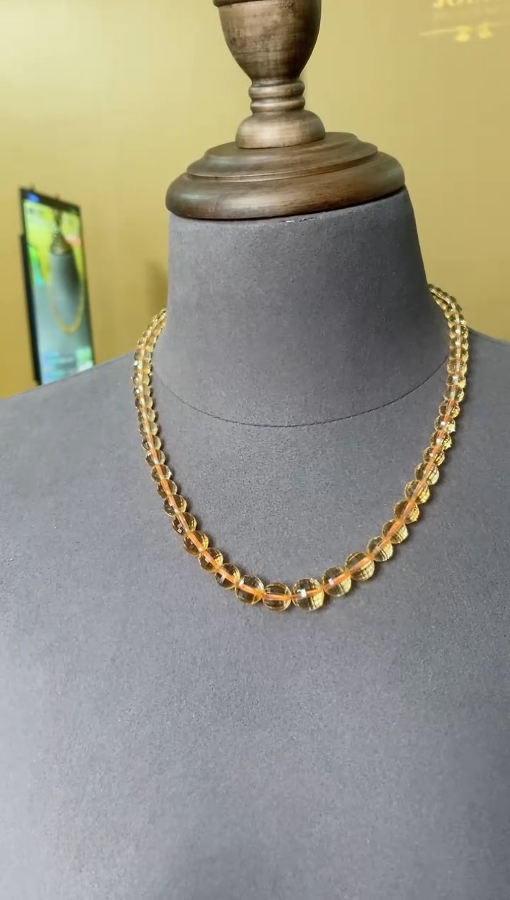 【闪购商品】黄晶项链未镶嵌黄晶项链