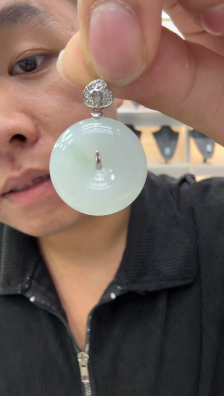 银S925镶嵌挂件翡翠多样性天然翡翠A货孤品