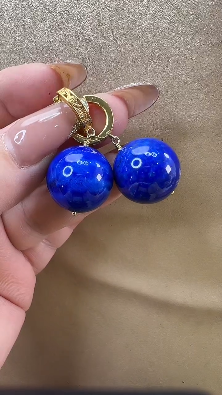 未镶嵌青金石颈饰耳环