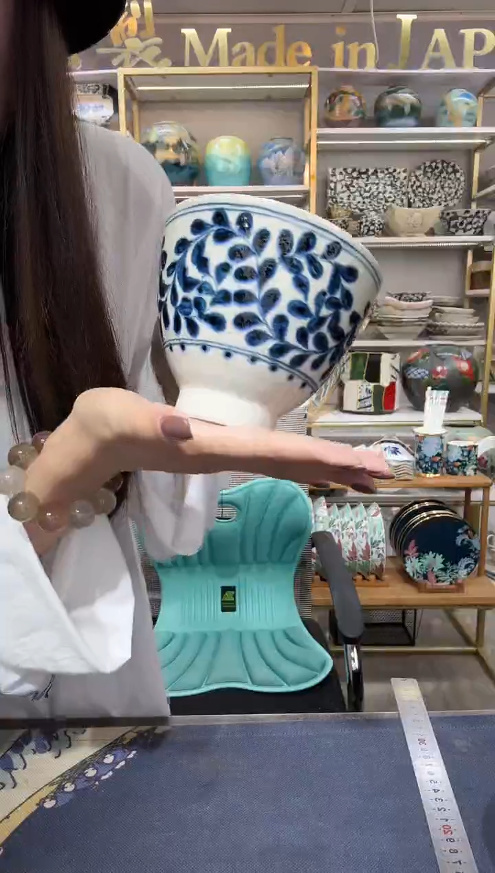 陶瓷宗山窑高脚碗-唐草一只